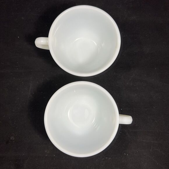 Vintage Pyrex Green Spring Blossom Milk Glass Coffee Tea Cup Set Of - Picture 2 of 9